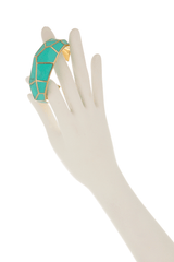 ISHARYA LOUVRE Turquoise Resin Cuff Bracelet