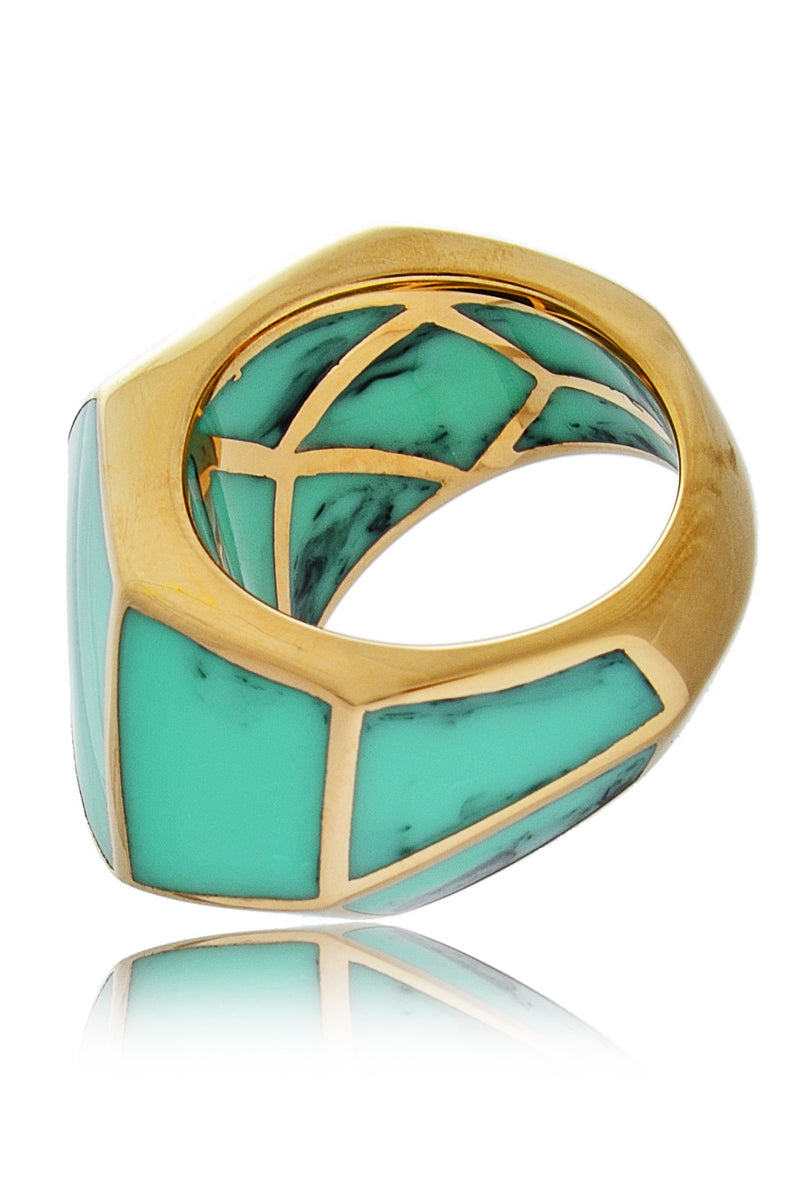ISHARYA LOUVRE Turquoise Resin Ring