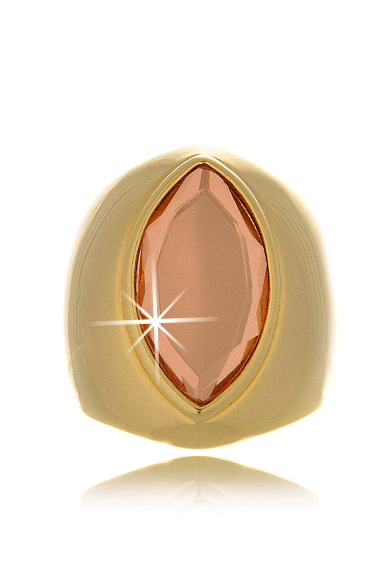 ISHARYA MIRROR GEMS Marquise Gold Pink Ring