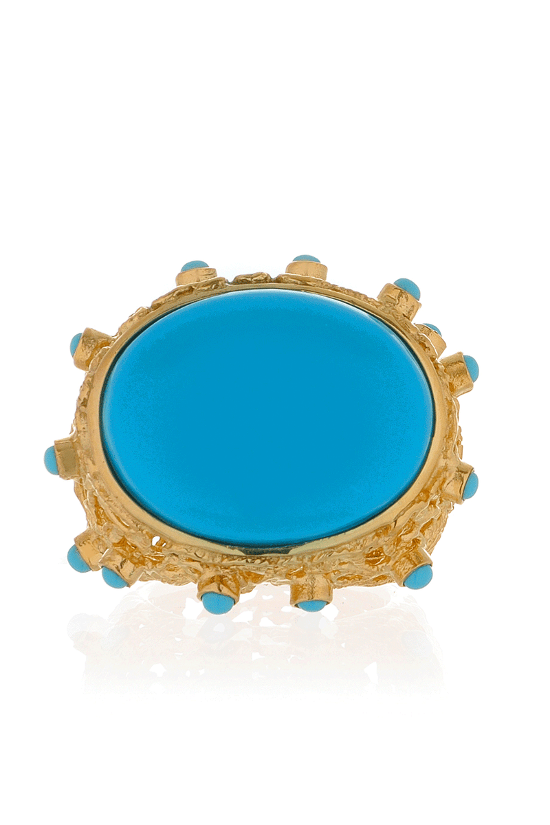 ISHARYA MOON BALI Turquoise Cocktail Ring