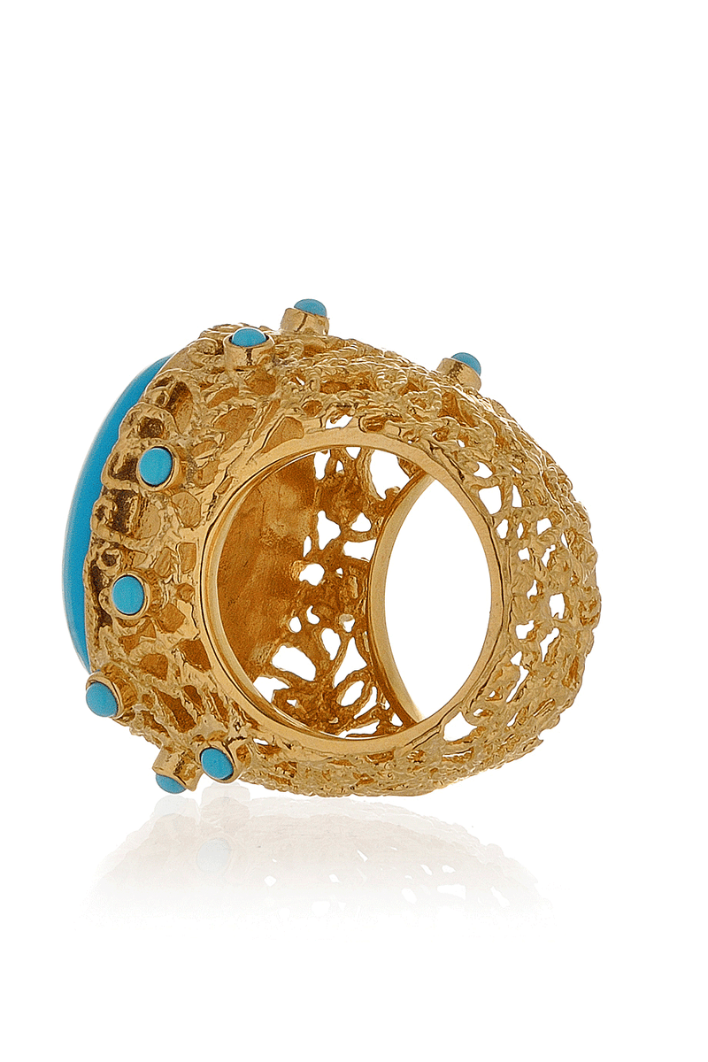 ISHARYA MOON BALI Turquoise Cocktail Ring