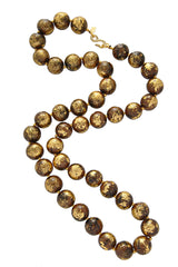 KENNETH JAY LANE BAROQUE Brown Beads Long Necklace