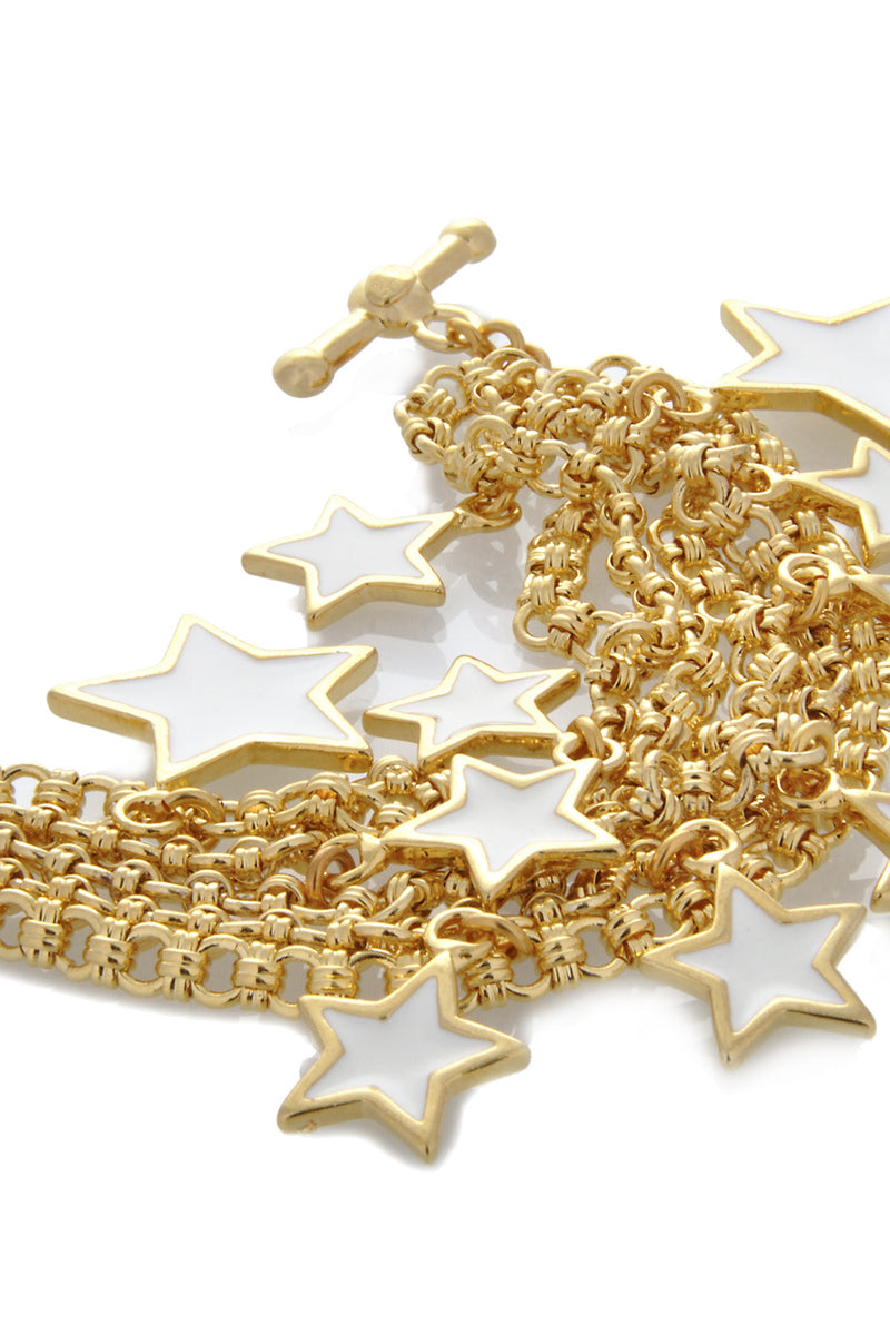 KENNETH JAY LANE STARS White Gold Bracelet