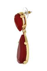 KENNETH JAY LANE ANGELINA Red Drop Earrings