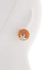KENNETH JAY LANE BERTILLE Coral Starfish Clip Earrings