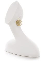 KENNETH JAY LANE CROSSWISE Gold Circle Earrings
