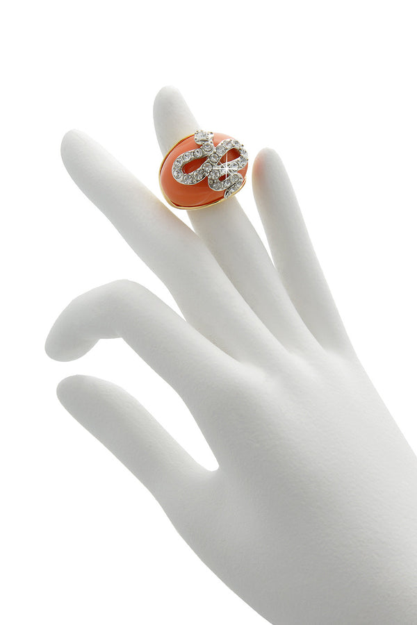 KENNETH JAY LANE Coral Snake Dome Ring
