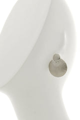 KENNETH JAY LANE ECLIPSE Silver Hammered Earrings
