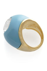 KENNETH JAY LANE KATIA Turquoise Crystal Dome Ring