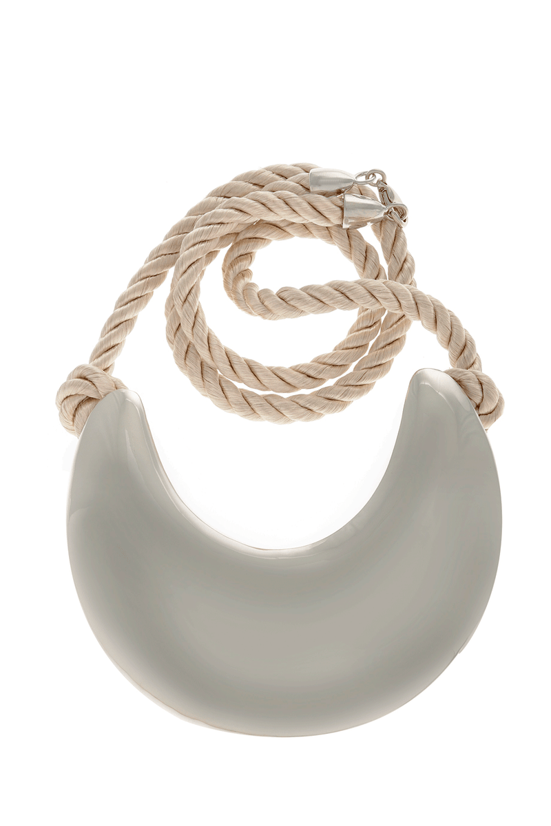 KENNETH JAY LANE MOONLIGHT Silver Rope Necklace