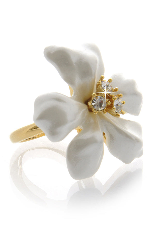 KENNETH JAY LANE Pearl Flower Ring
