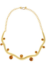 KENNETH JAY LANE SOFIA Gold Crystal Necklace
