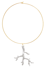 KENNETH JAY LANE White Branch Necklace