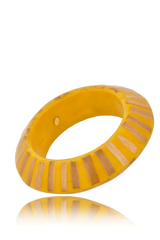 KENNETH JAY LANE ZEBRA Yellow Resin Bracelet
