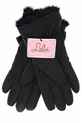 LALU - ADORIA Black Bow Waterproof Women Gloves