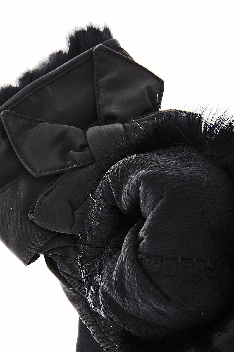 LALU - ADORIA Black Bow Waterproof Women Gloves
