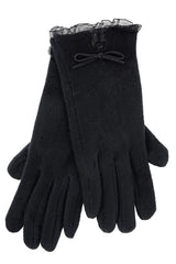 AVICE Black Wool Women Gloves