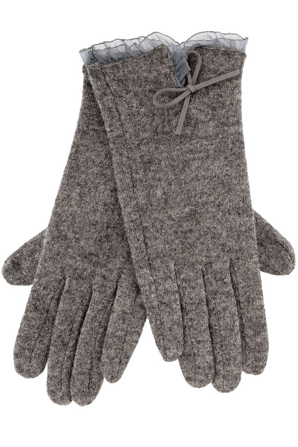 AVICE Grey Wool Women Gloves