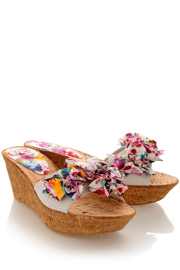 ESTHER Floral Platform Sandals