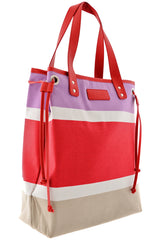 LARINE Red Color Block Shoulder Bag