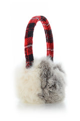 SCOTTISH Red Rabbit Fur Women Earmuffs