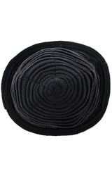 AUSTRIA Black Wool Cloche Hat