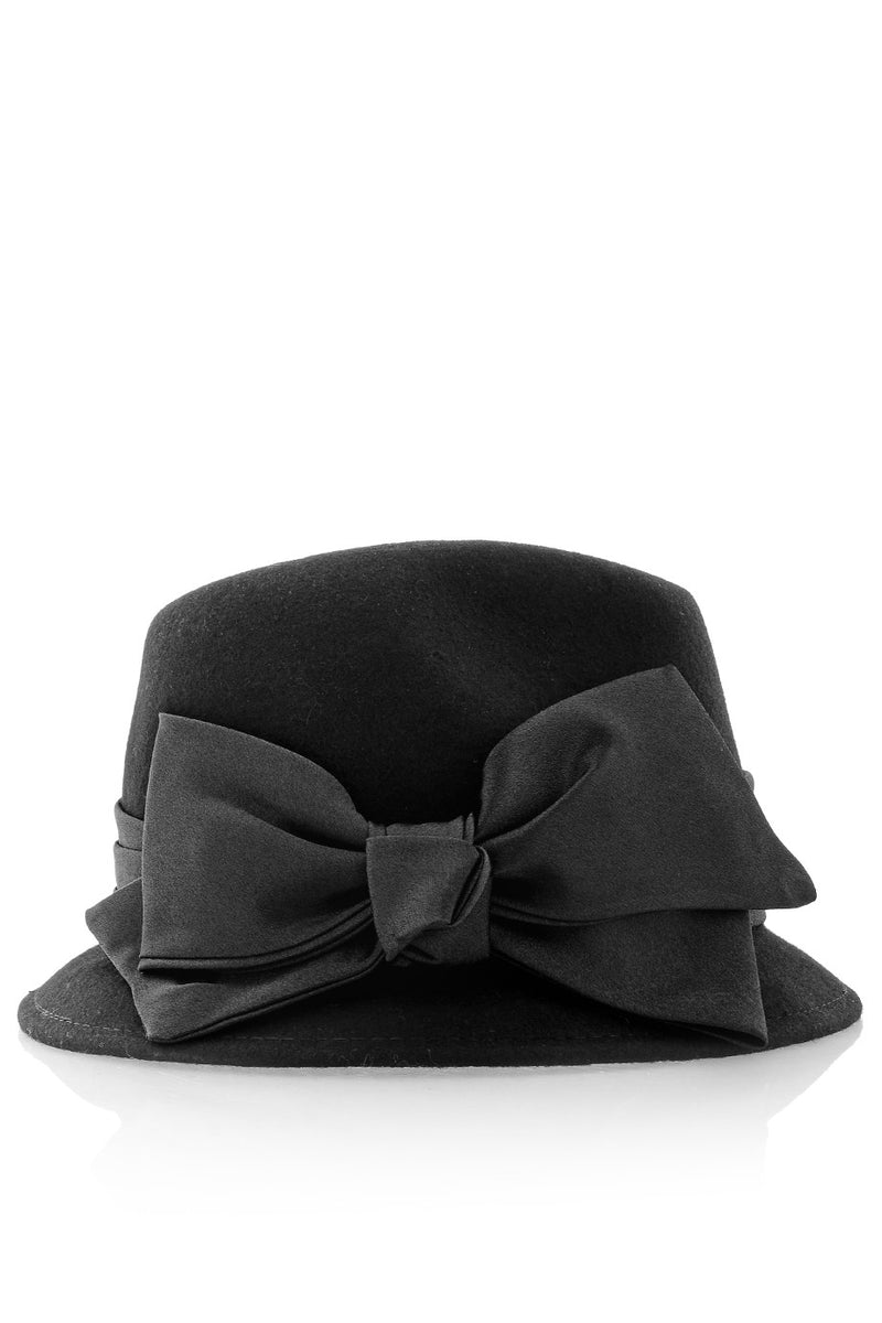 BLANCHE Black Cloche Hat