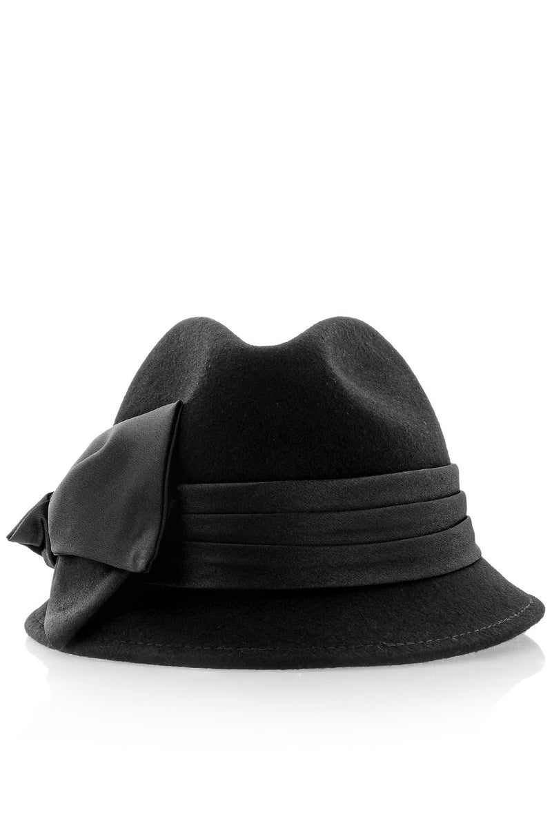 BLANCHE Black Cloche Hat