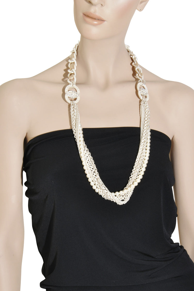LK DESIGNS Silver Beads Long Necklace