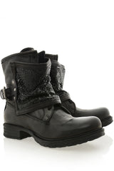 VERONIC Black Studded Boots