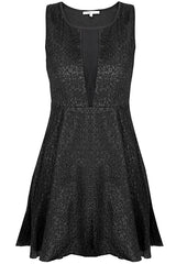 LUCY PARIS TARYN Black Sleeveless Lace Dress