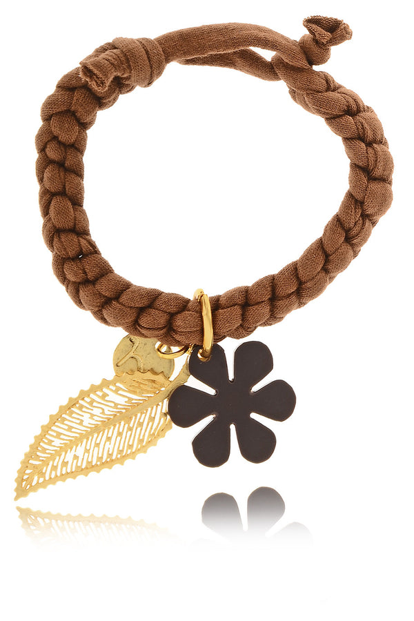 HOJA DE OTONO Brown Elastic Bracelet
