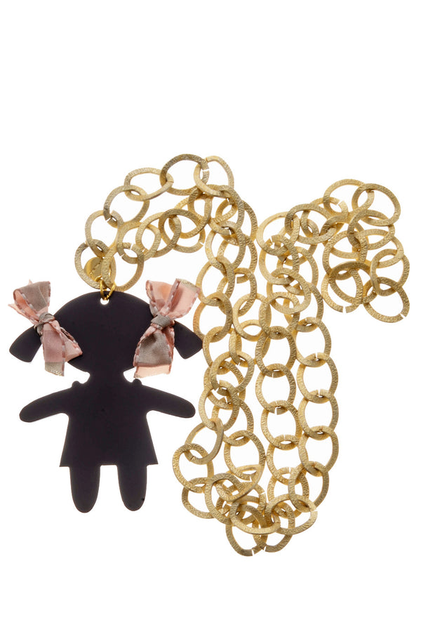 RAGAZZA Brown Gold Chain Pendant