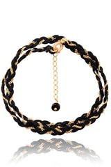 PARIS NILENA Black Braided Bracelet