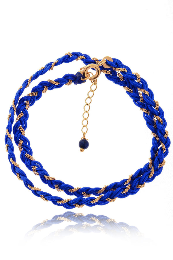 PARIS NILENA Indigo Blue Braided Bracelet