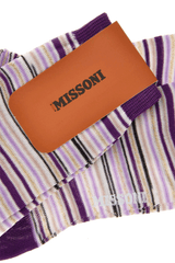 MISSONI GAMBALETTO Purple Lined Socks