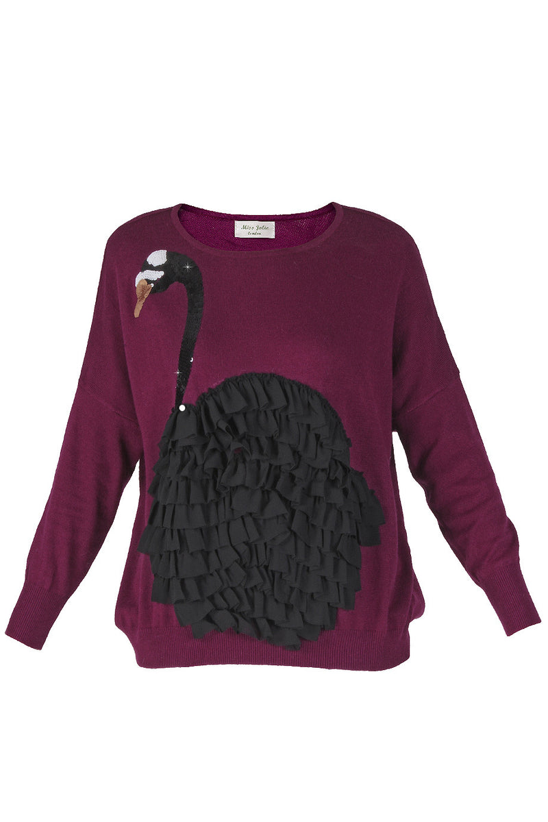 LONDON BLACK SWAN Prune Sweater