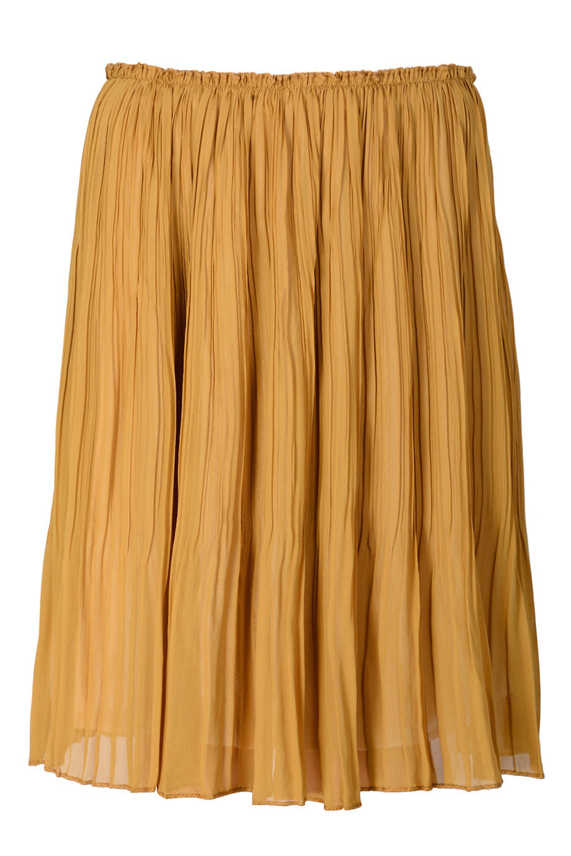 LONDON CIERRA Mustard Pleated Skirt