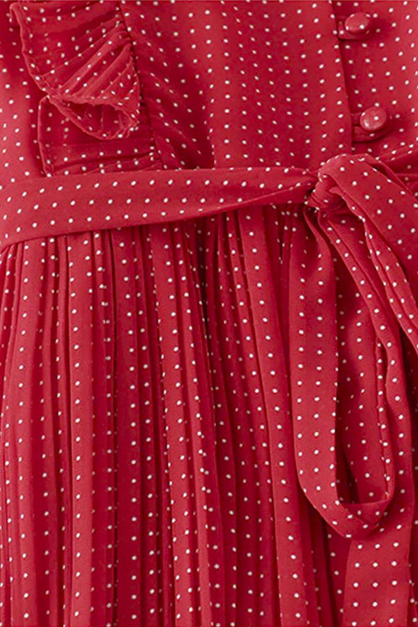 Κόκκινο Πουά Φόρεμα | Γυναικεία Φορέματα - Laura Ferri