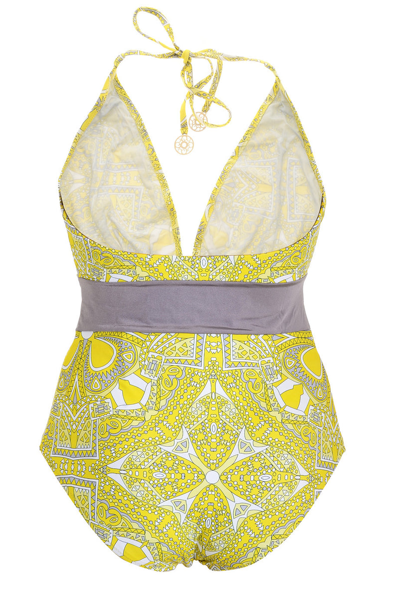 MY JEMMA OLIVIA Lemon Capri Print Swimsuit