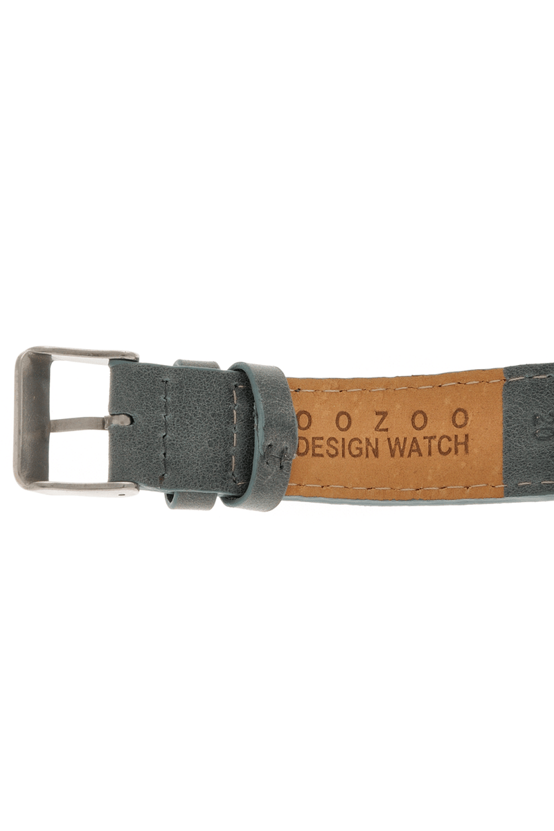 C3787 Grey Blue Leather Watch