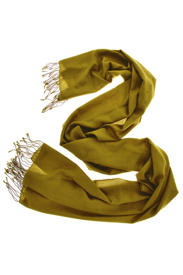 SHERPA Olive Green Cashmere Woman Scarf
