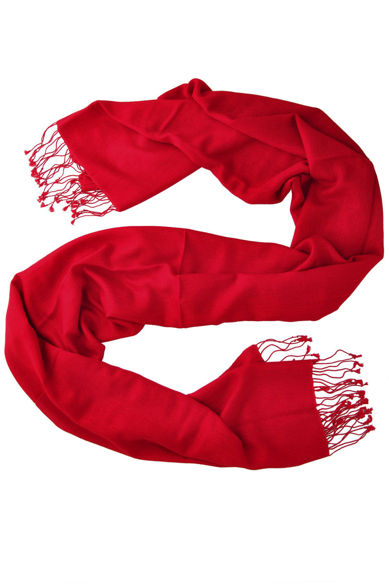 SHERPA Cashmere Fire Red Woman Scarf