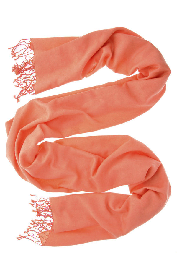 SHERPA Light Coral Cashmere Woman Scarf