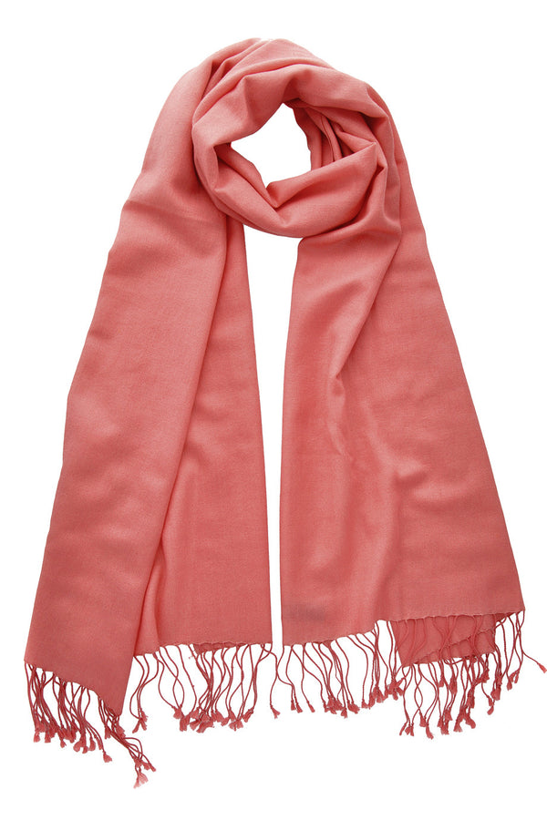 SHERPA Rose Coral Cashmere Woman Scarf