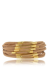 LOIS Brown Leather Strands Bracelet