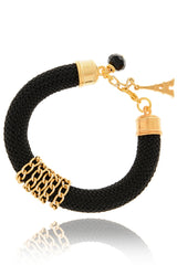 SILENA Black Golden Chain Bracelet