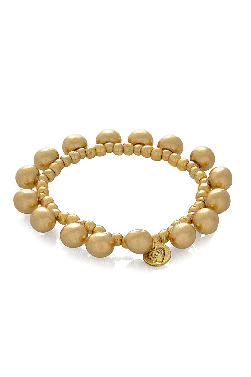 TOTEM Gold Beads Stretch Bracelet