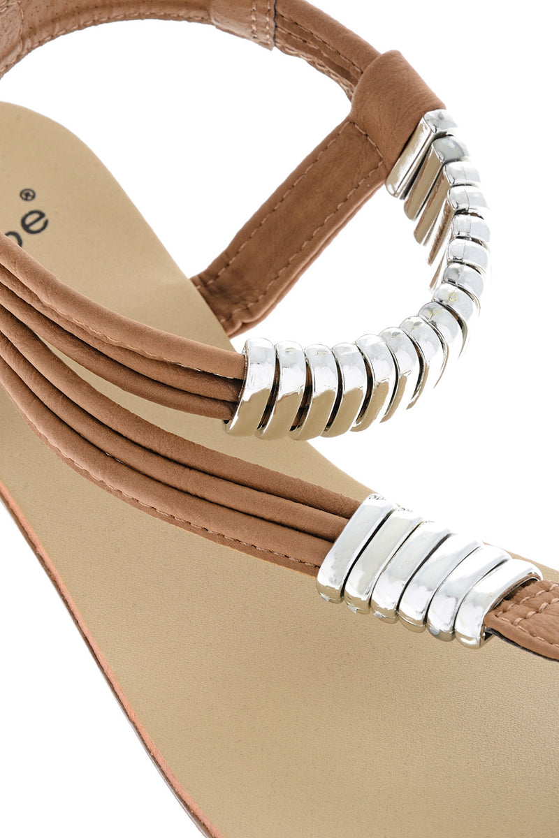 LIZ Metallic Brown Sandals