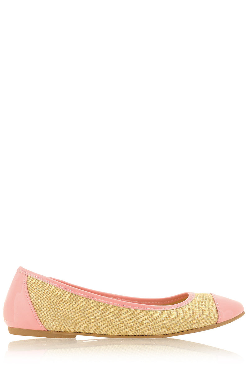 PATRICE Pink Capped Ballerinas